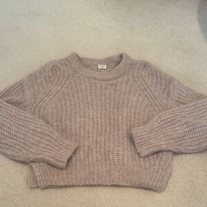 Abercrombie & Fitch Plush Crewneck Sweater in Mauve